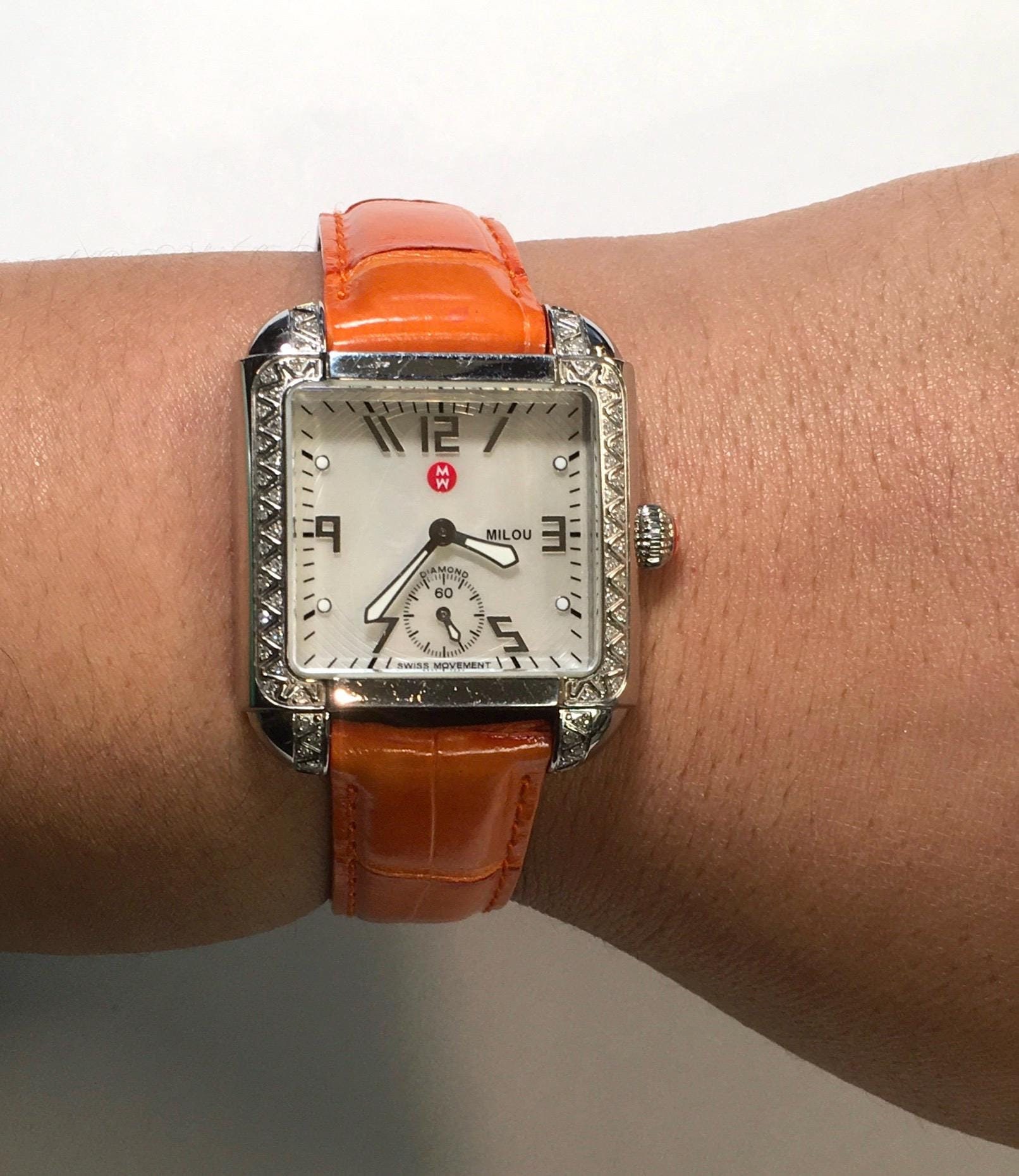 michele milou diamond watch