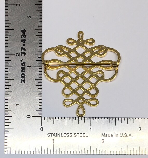 Broche Metropolitan Museum Of Art NY, Motif Spirale, Doré, Alliage, Sans Emballage