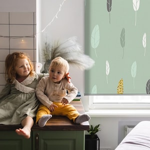 Sheer Or Blackout Variations Avaible Blinds, Plants, Green, White, Colorful trees, Contemporary Roller Blinds, Handmade Roller Shades
