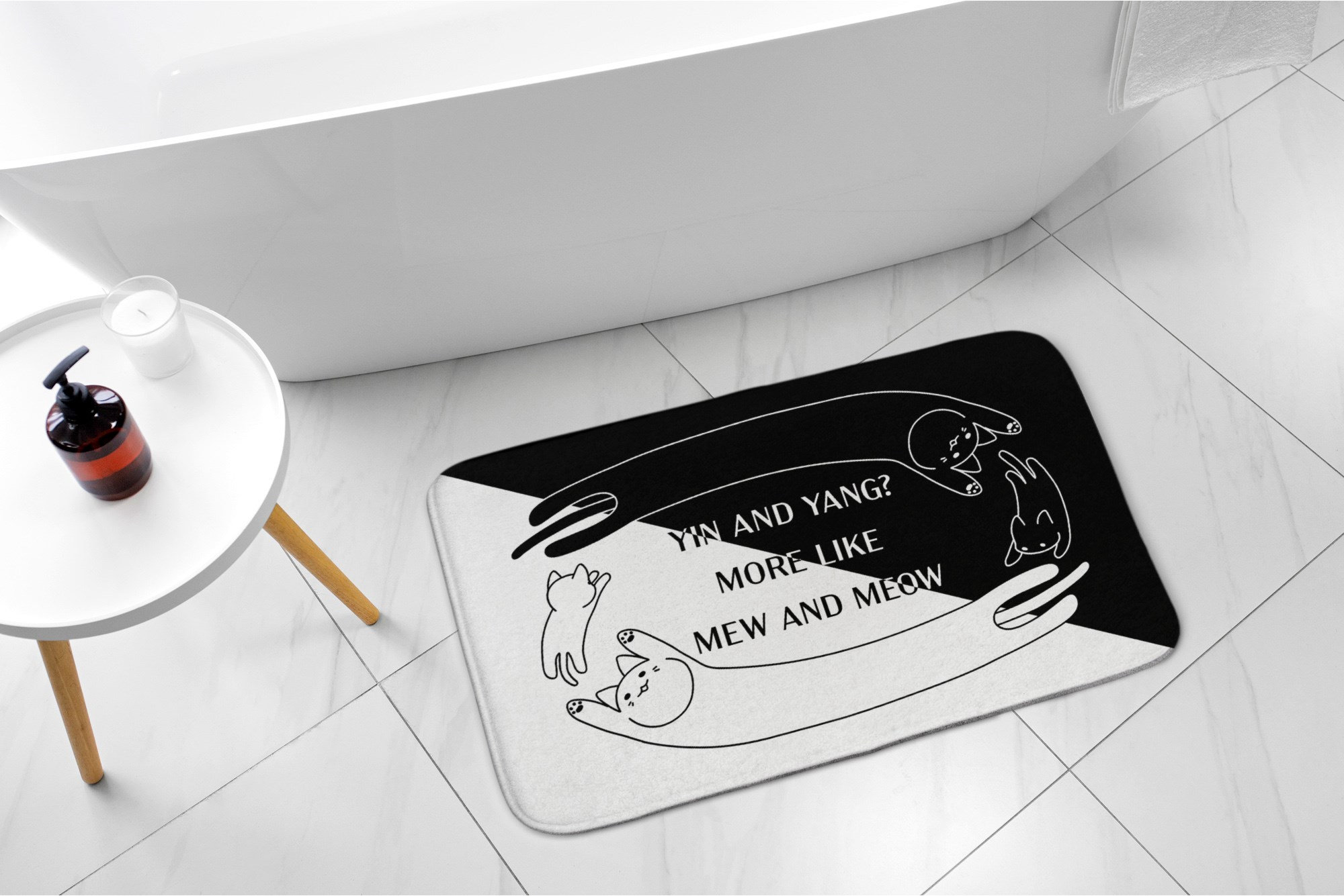 Simulation - Tappeto da biliardo con 8 palline, antiscivolo, rotondo, per camera da letto, tappeto nero, tappetino da bagno per soggiorno, decorazione per la casa