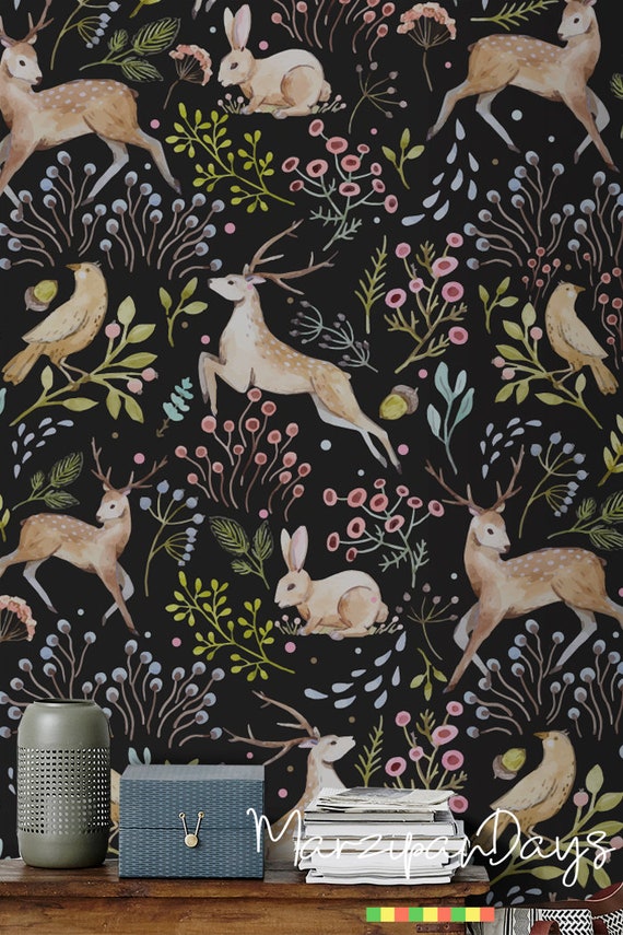 Sample Woodland Animal Wallpaper  Just For You Wall Decals Removable  Wallpaper Wall Murals