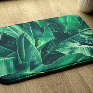 Green Kids Pattern, Cheeta -Africa, Non-slip Rug, Bathroom Mat, Compact Rug, Bath Runner, Floor Decoration