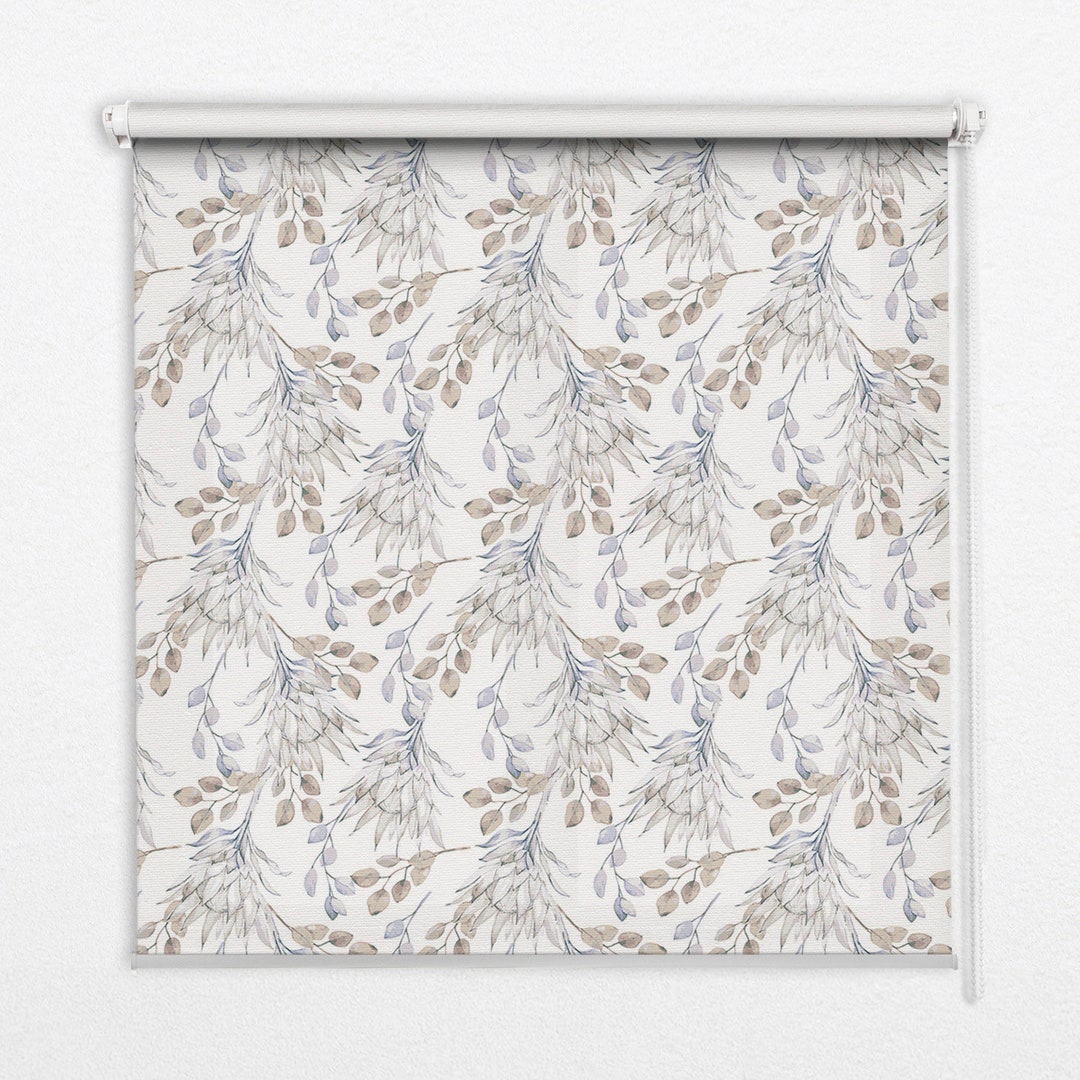 Light Diffusing and Room Darkening Blinds, Plants, White, Gray, White ...