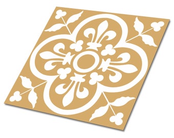Royal Yellow Vinyl Tiles Flooring, Orange Vinyl Tiles Flooring, White Vinyl Wall Panels, Mosaic Vinyl Tiles For Bathroom