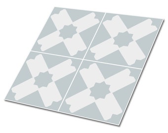 Geometric Patchwork Vinyl Floor Tiles, Gray Vinyl Floor Tiles, Beige Vinyl Tiles For Bathroom, Classic Luxury Vinyl Tile