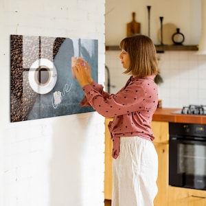 Cup of coffee Photo Wall Display, Kids Magnetic Board, Multicolour Large Board, Foods and drinks Pattern