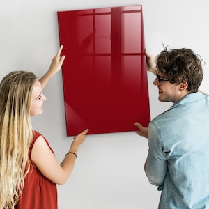 Tablero de notas rojo, color rojo, tablero de mensajes magnético, tablero de tareas, tablero grande