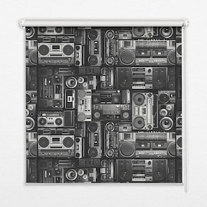Light Diffusing And Room Darkening Blinds, Music, Gray, Black, Speakers radio, Kitchen Window Blinds, Bedroom Window Treatments