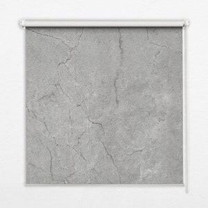 Lichtverstrooiing en kamerverduisterende jaloezieën, abstractie, grijs, zwart, ruw marmer, hedendaagse rolgordijnen, handgemaakte rolgordijnen