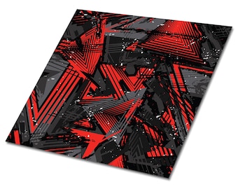 Modern Pattern Vinyl Tiles, Red Vinyl Floor Tiles, Gray Vinyl Tiles For Bathroom, Abstract Luxury Vinyl Tile, Housewarming Gift