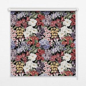 Light Diffusing And Room Darkening Blinds, Plants, Blue, Red, Various flowers, Contemporary Roller Blinds, Handmade Roller Shades