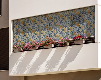 Multicolour Balcony Shades, Hippos Houses Kids Pattern Blinds, Animals Backyard Roller Blinds, Custom Blinds