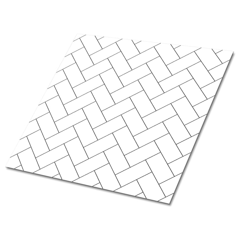 White Herringbone Self Adhesive Vinyl Tiles White Vinyl Floor - Etsy