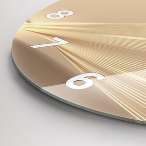 Abstract Light Glass Clock, Golden Modern Wall Clock, Unique Wall Clock ...