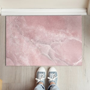 Pink Abstraction Welcome Mat, Personalized Doormat, Cute Doormat, Pink Entrance Mat, Abstraction Pattern