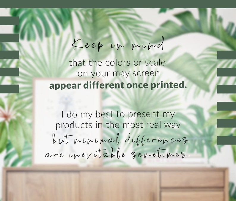 Palm Pastel Leaves Removable Wallpaper Wallpaper Etsy