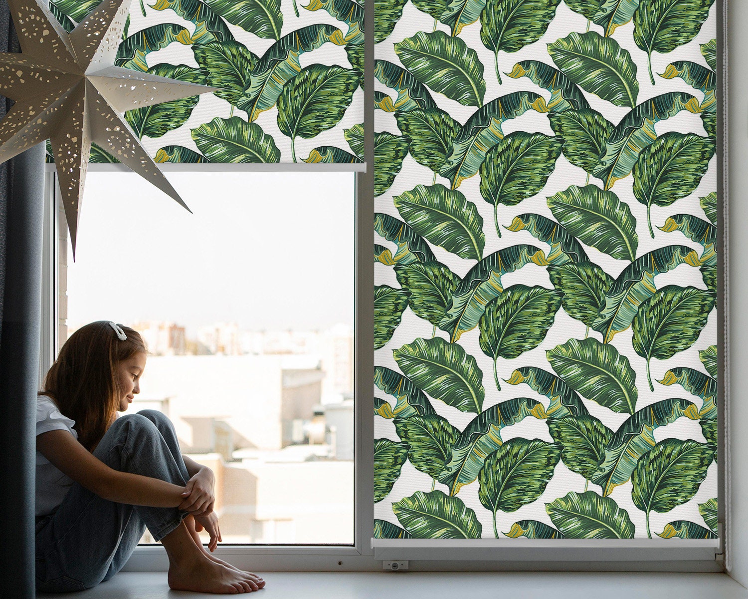 Blinds, Light Diffusing and Room Darkening, Classic Leaves, Green and ...