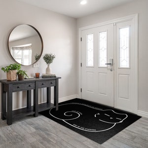 Loaf Welcome Mat, Personalized Doormat, Cute Doormat, White Entrance Mat, Animal Pattern