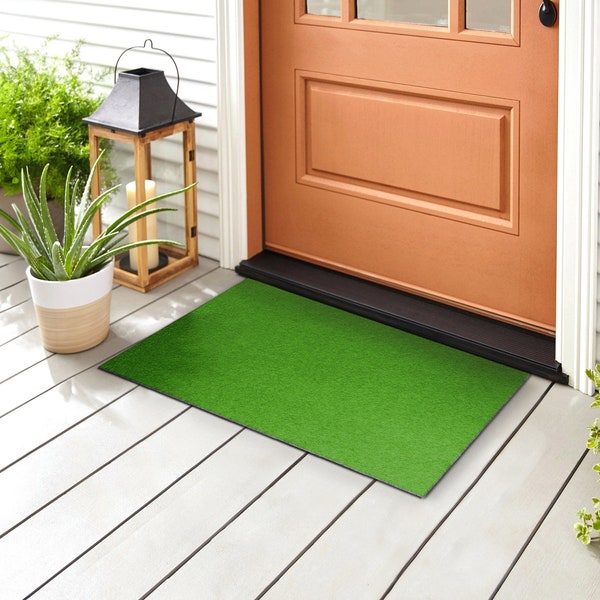Alfombra al aire libre verde jugosa, alfombra de bienvenida verde, alfombra de puerta delantera neutra, felpudo estampado, felpudo personalizado, felpudo divertido