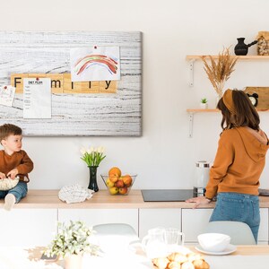 Familia, Mood Board, Lienzo XXL, Multicolor, Tablero de corcho, Chinchetas, Patrón personalizado