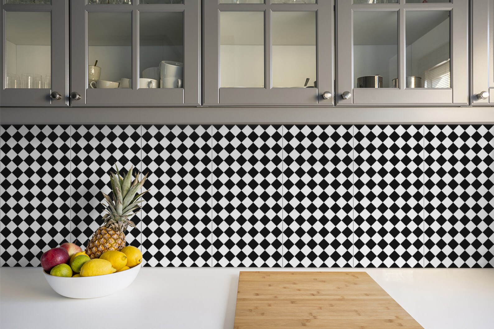Diagonal Chessboard Vinyl Tiles Flooring Black Vinyl Tiles | Etsy