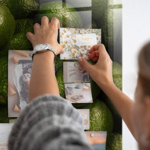 Avokado Dry Erase Board, Magnetic Memo Board, Green Message Board, Foods and drinks Pattern