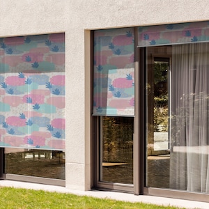 Multicolour Backyard Shades, Colorful Spots Blinds, Nature Roll Up Blinds, Window Blinds