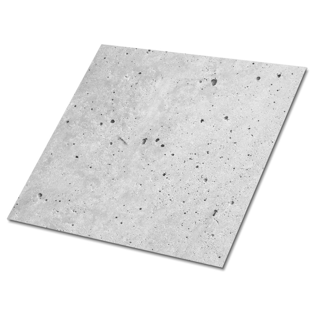 Architectural Concrete Self Adhesive Vinyl Tiles, Gray Sticky Vinyl