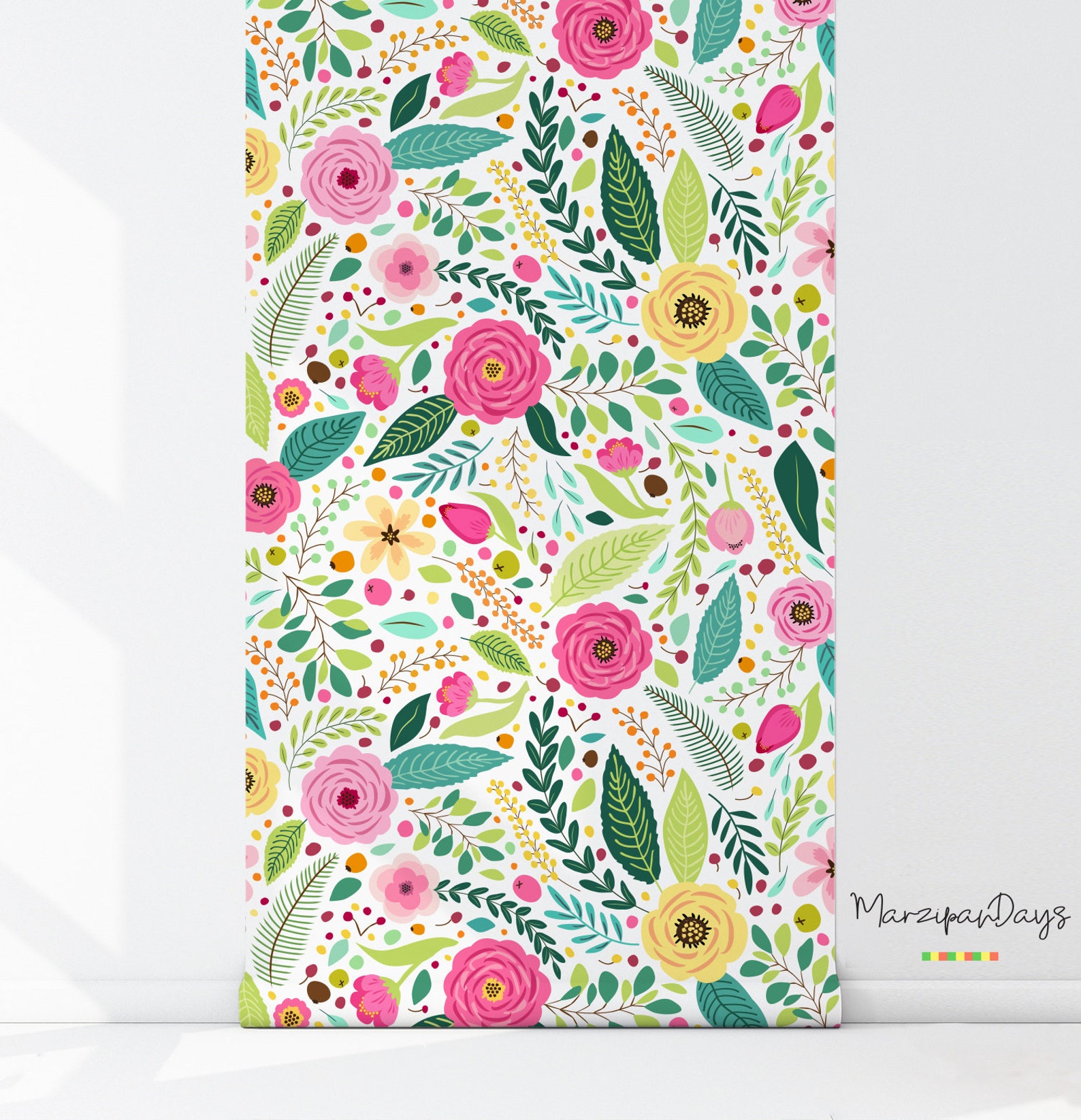 Poppy Wallpaper Poppies Wall Mural Floral Wallmural Peel | Etsy UK