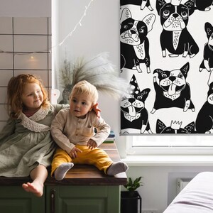 Blinds, Sheer Or Blackout Variations Avaible, Draws Dogs, Black and White, Animals, Kitchen Window Blinds, Bedroom Window Treatments