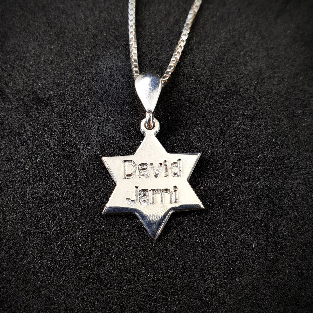 Collana con Stella di David in oro per lei, piccolo ciondolo con Stella di David, delicata collana ebraica, ciondolo con Stella ebraica, regalo religioso con stella per lei - Italia
