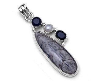 Orthoceras handmade Gemstone 29Cts Orthoceras Polished Cabochon Loose Gemstone 17X35X07MM Natural Orthoceras Loose Gemstone Amazing!