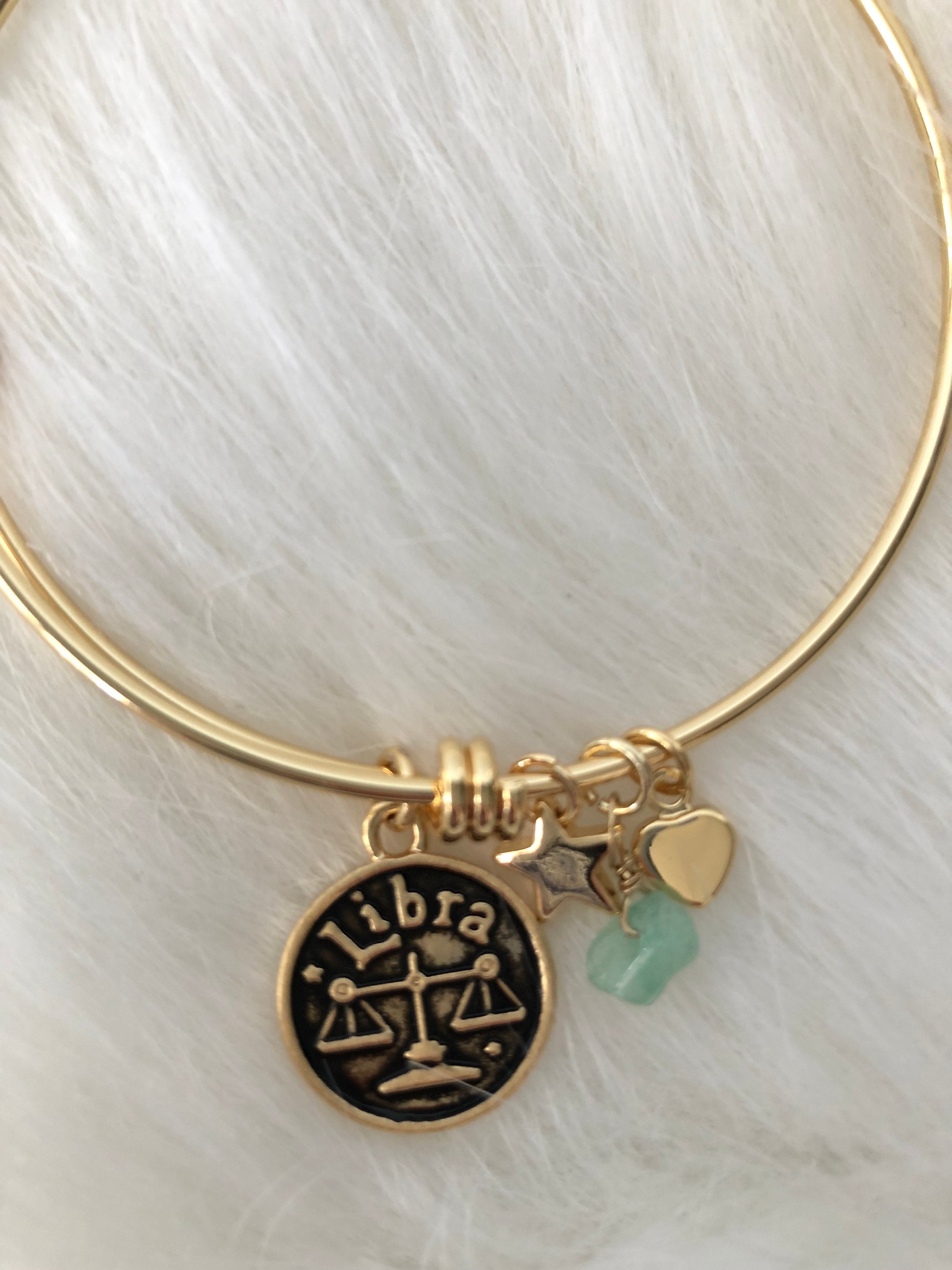 Libra Handmade Fine Brass Zodiac Charm Bracelet & Zodiac Etsy