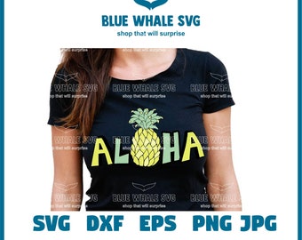 Aloha Beaches SVG, Instant & Digital Download, For Silhouette and Cricut, PNG, Studio.3, DIY, Personal and Commercial Use, Pineapple,