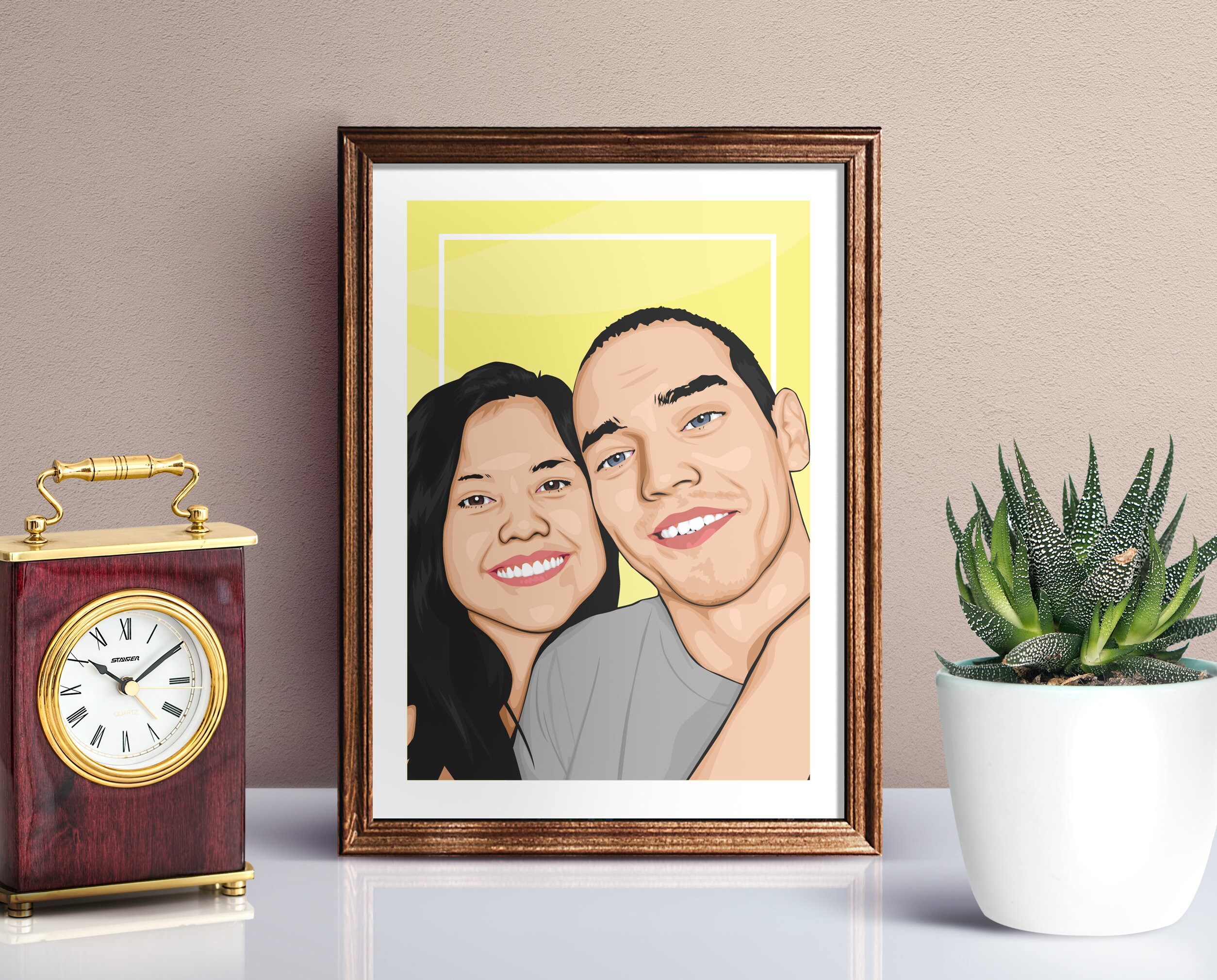 Personalized Portrait. Custom Portrait. Valentines Gift. | Etsy