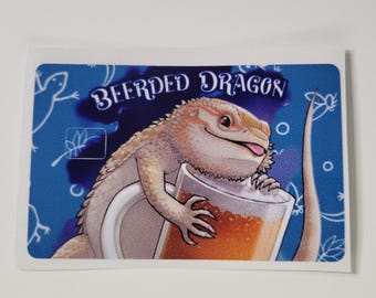 Beerded Dragon Credit Card Decal