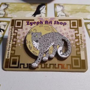 Snow Leopard Enamel Pin image 1