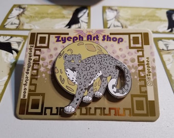 Snow Leopard Enamel Pin