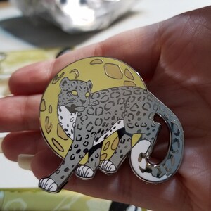 Snow Leopard Enamel Pin image 5