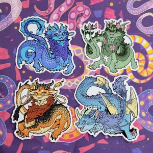Elemental Fur Dragon Sticker