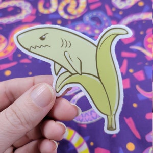 Autocollant Banane Requin