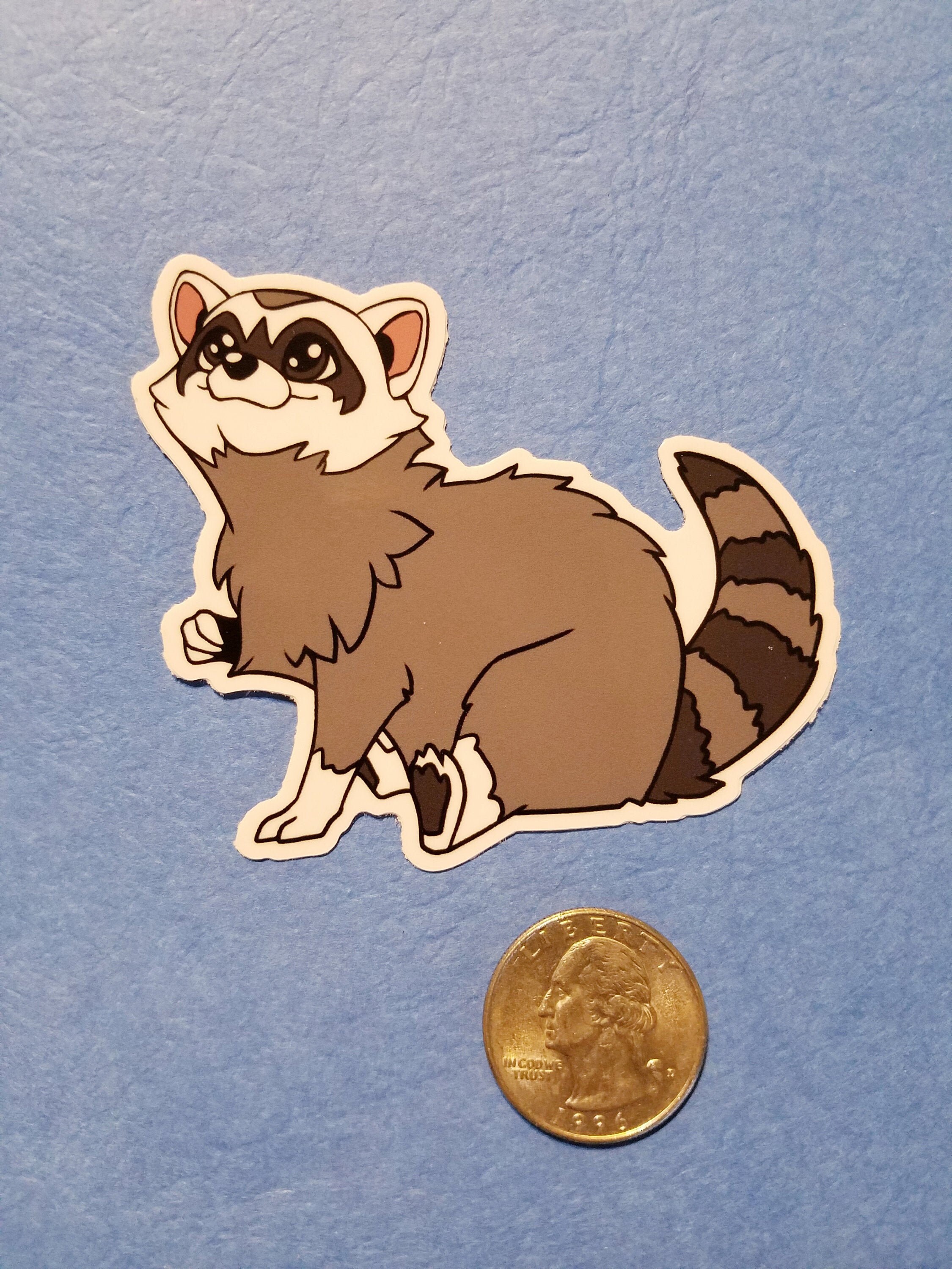 Raccoon Sticker | Etsy