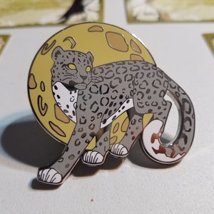 Snow Leopard Enamel Pin image 3