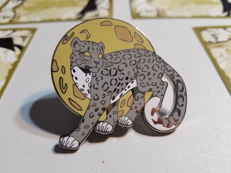 Snow Leopard Enamel Pin image 3