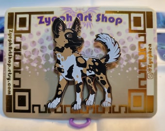 Painted Dog Enamel Pin