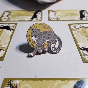 Snow Leopard Enamel Pin image 2