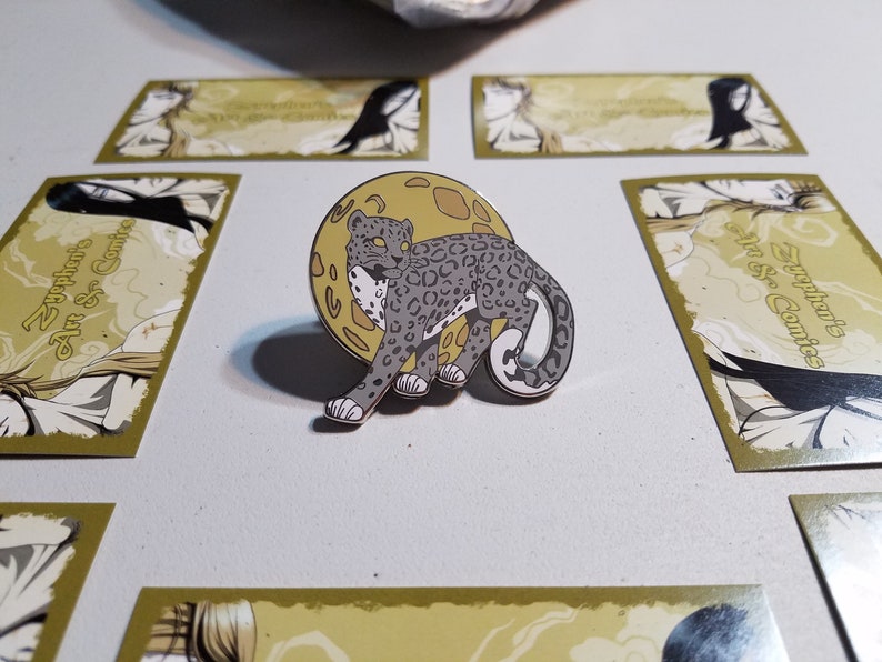 Snow Leopard Enamel Pin image 2