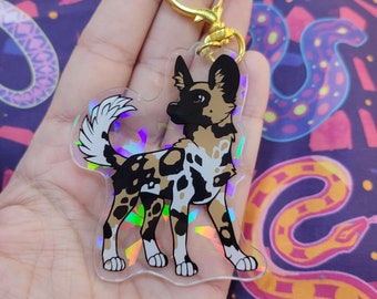 Gemalte Hund Schlüsselanhänger