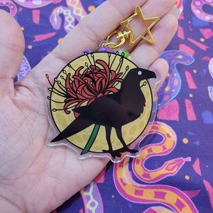 Corvo e ragno Lily Keycharm