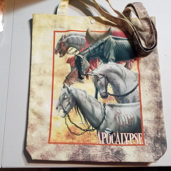 Apocalypse Horses Canvas Tote Bag